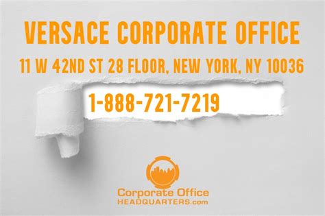 versace corporate office new york|Versace phone number customer service.